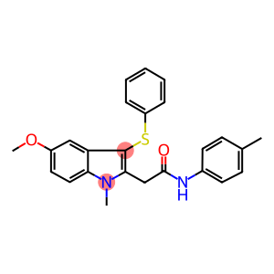 2-[5-methoxy-1-methyl-3-(phenylsulfanyl)-1H-indol-2-yl]-N-(4-methylphenyl)acetamide