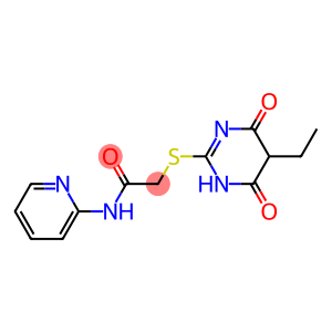 2-[(5-ethyl-4,6-dioxo-1,4,5,6-tetrahydro-2-pyrimidinyl)sulfanyl]-N-(2-pyridinyl)acetamide