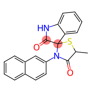 5'-methyl-3'-(2-naphthyl)-1,3-dihydrospiro(2H-indole-3,2'-[1,3]-thiazolidine)-2,4'-dione