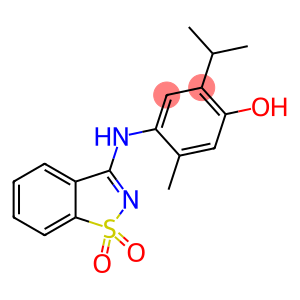 4-[(1,1-dioxo-1,2-benzothiazol-3-yl)amino]-5-methyl-2-propan-2-ylphenol