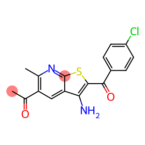 1-[3-amino-2-(4-chlorobenzoyl)-6-methylthieno[2,3-b]pyridin-5-yl]ethanone