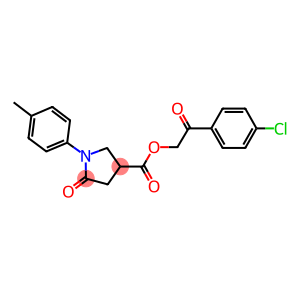 2-(4-chlorophenyl)-2-oxoethyl 1-(4-methylphenyl)-5-oxo-3-pyrrolidinecarboxylate