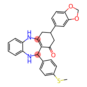 3-(1,3-benzodioxol-5-yl)-11-[4-(methylsulfanyl)phenyl]-2,3,4,5,10,11-hexahydro-1H-dibenzo[b,e][1,4]diazepin-1-one