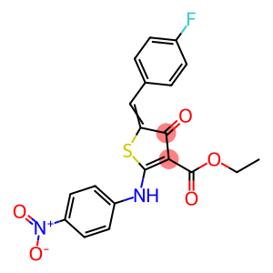 ETHYL (5Z)-5-(4-FLUOROBENZYLIDENE)-2-[(4-NITROPHENYL)AMINO]-4-OXO-4,5-DIHYDROTHIOPHENE-3-CARBOXYLATE