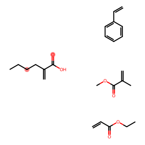 2-Propenoic acid, 2-methyl-, methyl ester, polymer with butyl 2-propenoate, ethenylbenzene and ethyl 2-propenoate