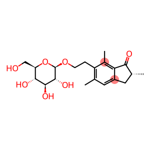 (R)-6-[2-(β-D-Glucopyranosyloxy)ethyl]-2,5,7-trimethyl-1-indanone