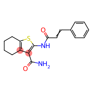 Benzo[b]thiophene-3-carboxamide, 4,5,6,7-tetrahydro-2-[(1-oxo-3-phenyl-2-propen-1-yl)amino]-