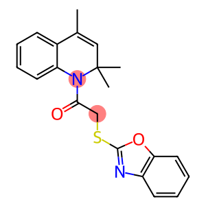 1-[(1,3-benzoxazol-2-ylsulfanyl)acetyl]-2,2,4-trimethyl-1,2-dihydroquinoline