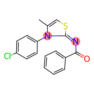 N-(3-(4-chlorophenyl)-4-methyl-1,3-thiazol-2(3H)-ylidene)benzamide