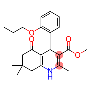 methyl 2,7,7-trimethyl-5-oxo-4-[2-(propyloxy)phenyl]-1,4,5,6,7,8-hexahydroquinoline-3-carboxylate