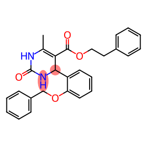 2-phenylethyl 6-methyl-2-oxo-4-{2-[(phenylmethyl)oxy]phenyl}-1,2,3,4-tetrahydropyrimidine-5-carboxylate