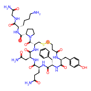 3-MERCAPTOPROPIONYL-TYR-PHE-GLN-ASN-CYS-PRO-LYS-GLY-NH2, (DISULFIDE BOND)