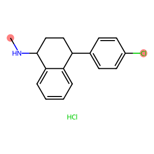 1-Naphthalenamine, 4-(4-chlorophenyl)-1,2,3,4-tetrahydro-N-methyl-, hydrochloride (1:1)