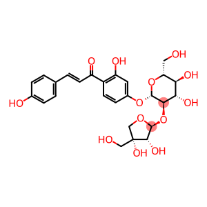 2-Propen-1-one,1-[4-[(2-O-D-apio-b-D-furanosyl-b-D-glucopyranosyl)oxy]-2-hydroxyphenyl]-3-(4-hydroxyphenyl)-, (2E)-