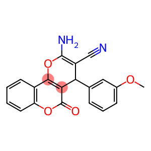 2-amino-4-(3-methoxyphenyl)-5-oxo-4H,5H-pyrano[3,2-c]chromene-3-carbonitrile