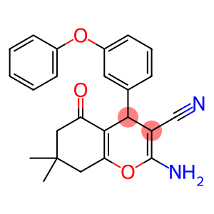 2-amino-7,7-dimethyl-5-oxo-4-(3-phenoxyphenyl)-5,6,7,8-tetrahydro-4H-chromene-3-carbonitrile