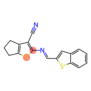 2-[(1-benzothien-2-ylmethylene)amino]-5,6-dihydro-4H-cyclopenta[b]thiophene-3-carbonitrile