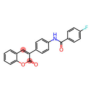 4-fluoro-N-[4-(2-oxo-2H-chromen-3-yl)phenyl]benzamide