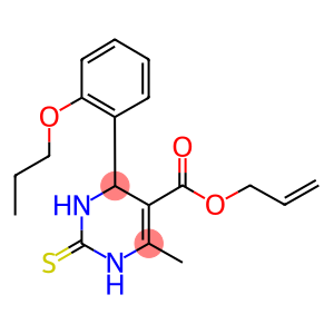 prop-2-enyl 6-methyl-4-[2-(propyloxy)phenyl]-2-thioxo-1,2,3,4-tetrahydropyrimidine-5-carboxylate