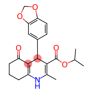 isopropyl 4-(1,3-benzodioxol-5-yl)-2-methyl-5-oxo-1,4,5,6,7,8-hexahydro-3-quinolinecarboxylate