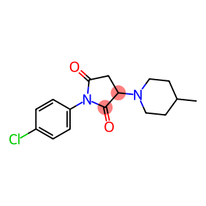 2,5-Pyrrolidinedione, 1-(4-chlorophenyl)-3-(4-methyl-1-piperidinyl)-