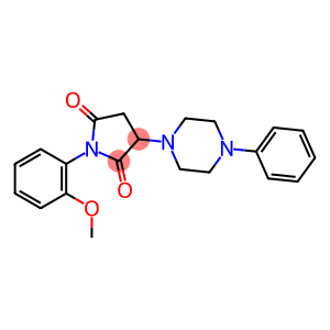2,5-Pyrrolidinedione, 1-(2-methoxyphenyl)-3-(4-phenyl-1-piperazinyl)-