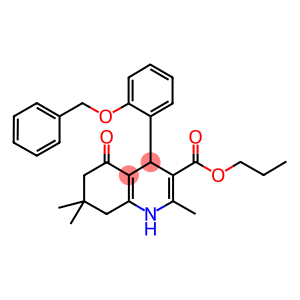 propyl 4-[2-(benzyloxy)phenyl]-2,7,7-trimethyl-5-oxo-1,4,5,6,7,8-hexahydro-3-quinolinecarboxylate
