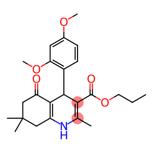 propyl 4-(2,4-dimethoxyphenyl)-2,7,7-trimethyl-5-oxo-1,4,5,6,7,8-hexahydroquinoline-3-carboxylate