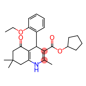 cyclopentyl 4-(2-ethoxyphenyl)-2,7,7-trimethyl-5-oxo-1,4,5,6,7,8-hexahydroquinoline-3-carboxylate