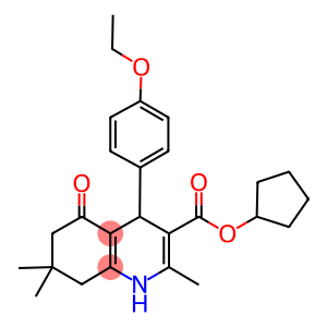 cyclopentyl 4-[4-(ethyloxy)phenyl]-2,7,7-trimethyl-5-oxo-1,4,5,6,7,8-hexahydroquinoline-3-carboxylate