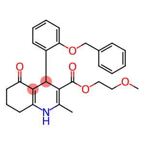 2-(methyloxy)ethyl 2-methyl-5-oxo-4-{2-[(phenylmethyl)oxy]phenyl}-1,4,5,6,7,8-hexahydroquinoline-3-carboxylate