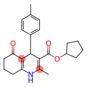 cyclopentyl 2-methyl-4-(4-methylphenyl)-5-oxo-1,4,5,6,7,8-hexahydro-3-quinolinecarboxylate