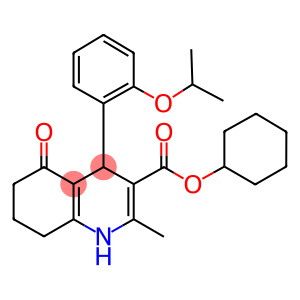 cyclohexyl 4-(2-isopropoxyphenyl)-2-methyl-5-oxo-1,4,5,6,7,8-hexahydro-3-quinolinecarboxylate