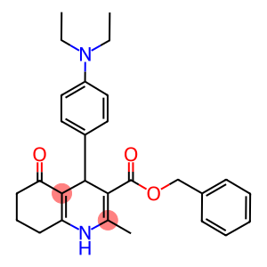 benzyl 4-[4-(diethylamino)phenyl]-2-methyl-5-oxo-1,4,5,6,7,8-hexahydro-3-quinolinecarboxylate