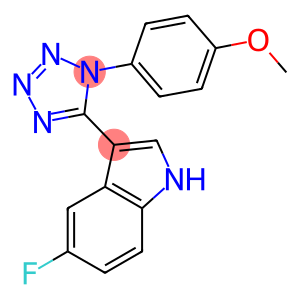 5-fluoro-3-[1-(4-methoxyphenyl)-1H-tetraazol-5-yl]-1H-indole