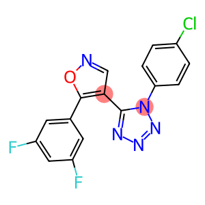 1-(4-chlorophenyl)-5-[5-(3,5-difluorophenyl)isoxazol-4-yl]-1H-tetraazole