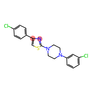 1-(3-chlorophenyl)-4-[4-(4-chlorophenyl)-1,3-thiazol-2-yl]piperazine