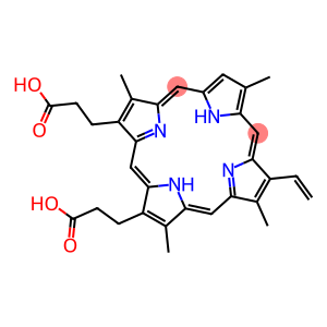 21H,23H-Porphine-2,18-dipropanoic acid, 8-ethenyl-3,7,12,17-tetramethyl-