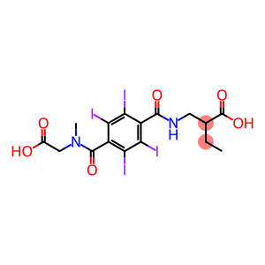 Butanoic acid, 2-[[[4-[[(carboxymethyl)methylamino]carbonyl]-2,3,5,6-tetraiodobenzoyl]amino]methyl]-