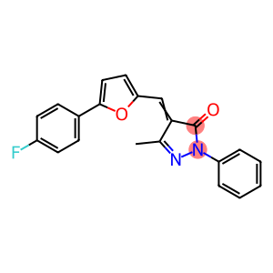 4-{[5-(4-fluorophenyl)-2-furyl]methylene}-5-methyl-2-phenyl-2,4-dihydro-3H-pyrazol-3-one