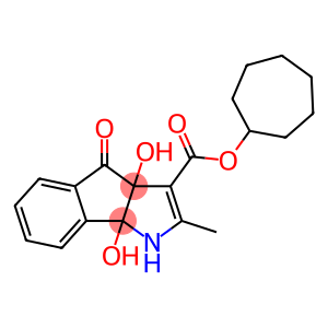 Indeno[1,2-b]pyrrole-3-carboxylic acid, 1,3a,4,8b-tetrahydro-3a,8b-dihydroxy-2-methyl-4-oxo-, cycloheptyl ester