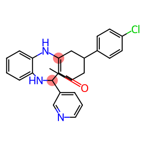 3-(4-chlorophenyl)-11-(3-pyridinyl)-2,3,4,5,10,11-hexahydro-1H-dibenzo[b,e][1,4]diazepin-1-one