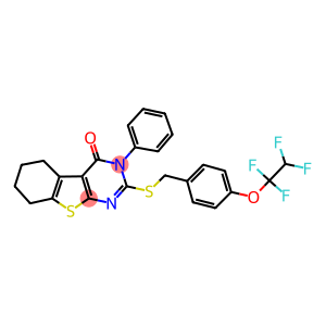 3-phenyl-2-{[4-(1,1,2,2-tetrafluoroethoxy)benzyl]sulfanyl}-5,6,7,8-tetrahydro[1]benzothieno[2,3-d]pyrimidin-4(3H)-one