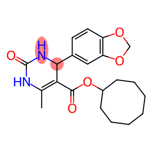 cyclooctyl 4-(1,3-benzodioxol-5-yl)-6-methyl-2-oxo-1,2,3,4-tetrahydropyrimidine-5-carboxylate