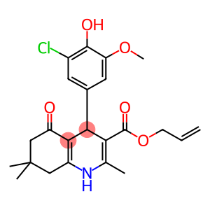 allyl 4-(3-chloro-4-hydroxy-5-methoxyphenyl)-2,7,7-trimethyl-5-oxo-1,4,5,6,7,8-hexahydro-3-quinolinecarboxylate