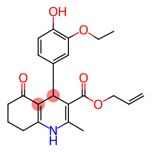 allyl 4-(3-ethoxy-4-hydroxyphenyl)-2-methyl-5-oxo-1,4,5,6,7,8-hexahydro-3-quinolinecarboxylate