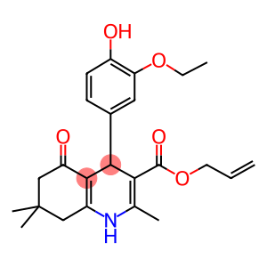 allyl 4-(3-ethoxy-4-hydroxyphenyl)-2,7,7-trimethyl-5-oxo-1,4,5,6,7,8-hexahydro-3-quinolinecarboxylate