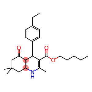 pentyl 4-(4-ethylphenyl)-2,7,7-trimethyl-5-oxo-1,4,5,6,7,8-hexahydroquinoline-3-carboxylate