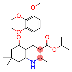 propan-2-yl 2,7,7-trimethyl-5-oxo-4-(2,3,4-trimethoxyphenyl)-1,4,5,6,7,8-hexahydroquinoline-3-carboxylate