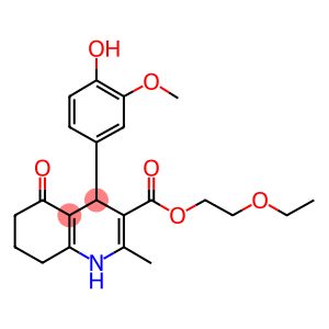 2-(ethyloxy)ethyl 4-[4-hydroxy-3-(methyloxy)phenyl]-2-methyl-5-oxo-1,4,5,6,7,8-hexahydroquinoline-3-carboxylate